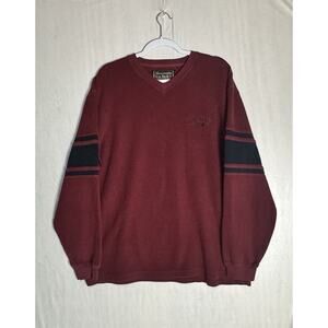 Y2K Abercrombie & Fitch Mens Burgundy Rugby Varsity Pullover Vtg 2000s Shirt XL